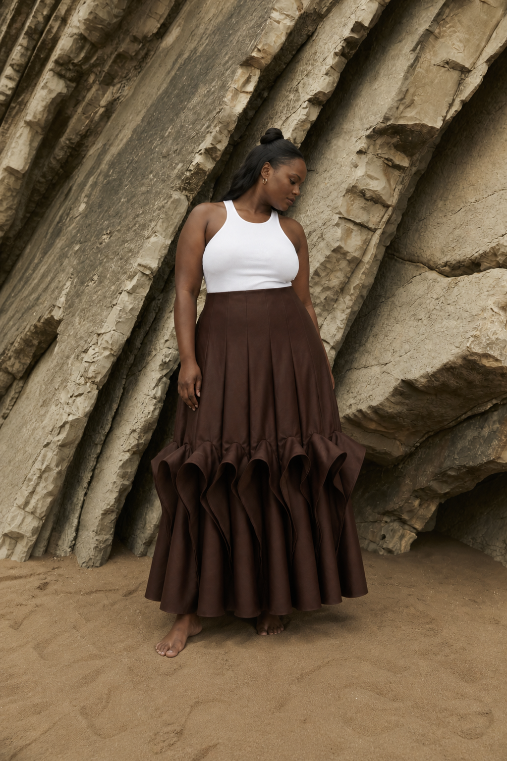 №1 Maxi Chocolate Skirt