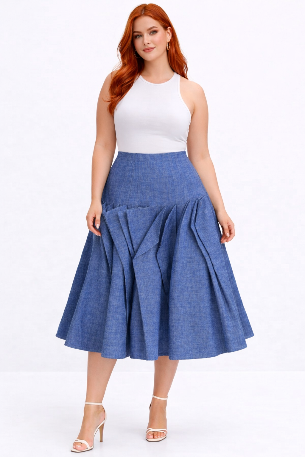 №10 Tea Soft Indigo Skirt