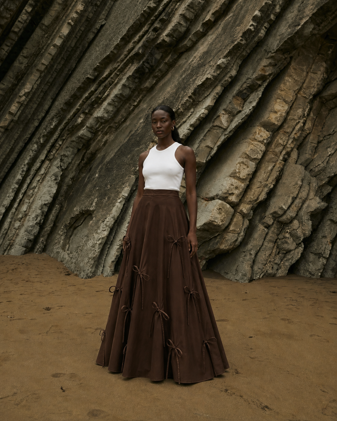 №6 Maxi Chocolate Skirt