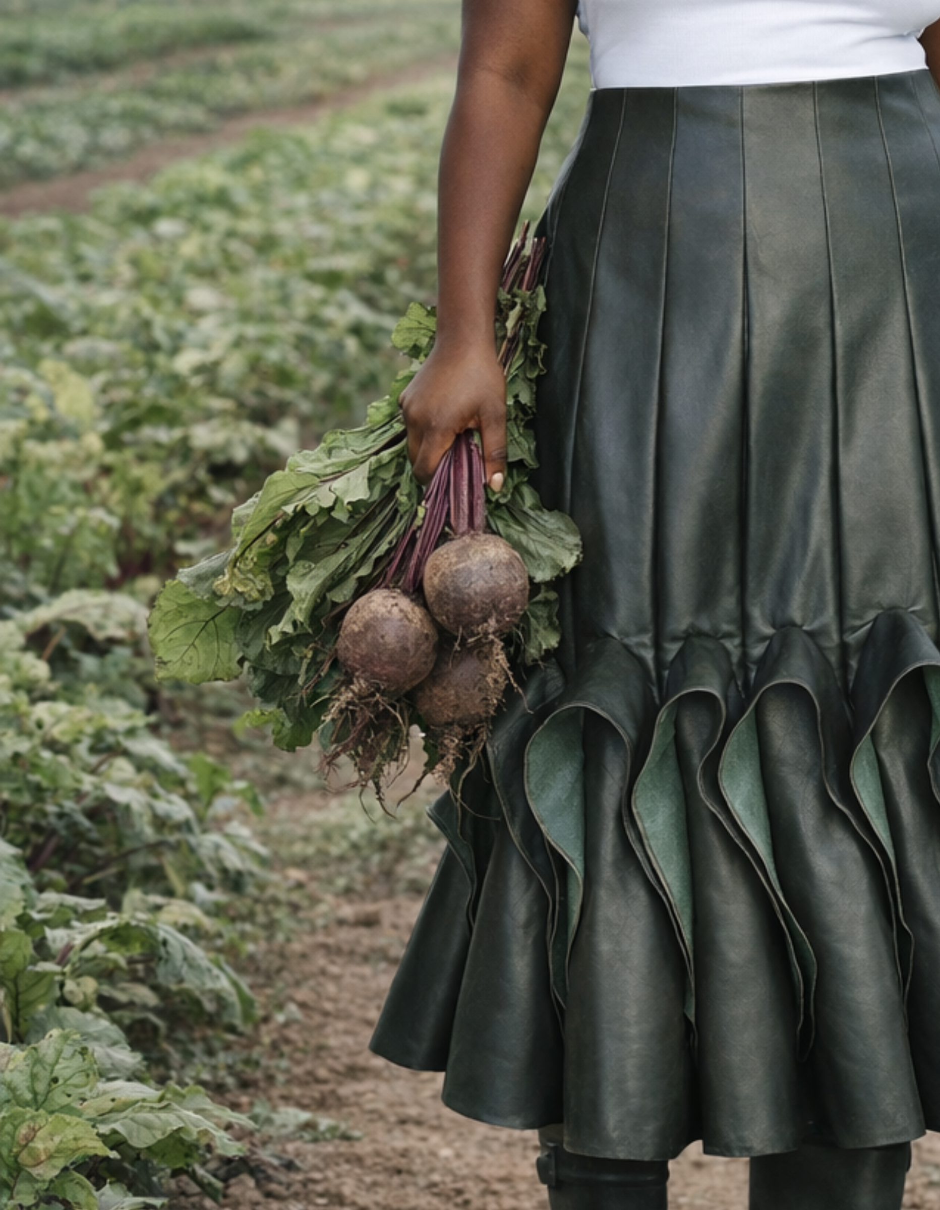 №1 Maxi Deep Olive Skirt