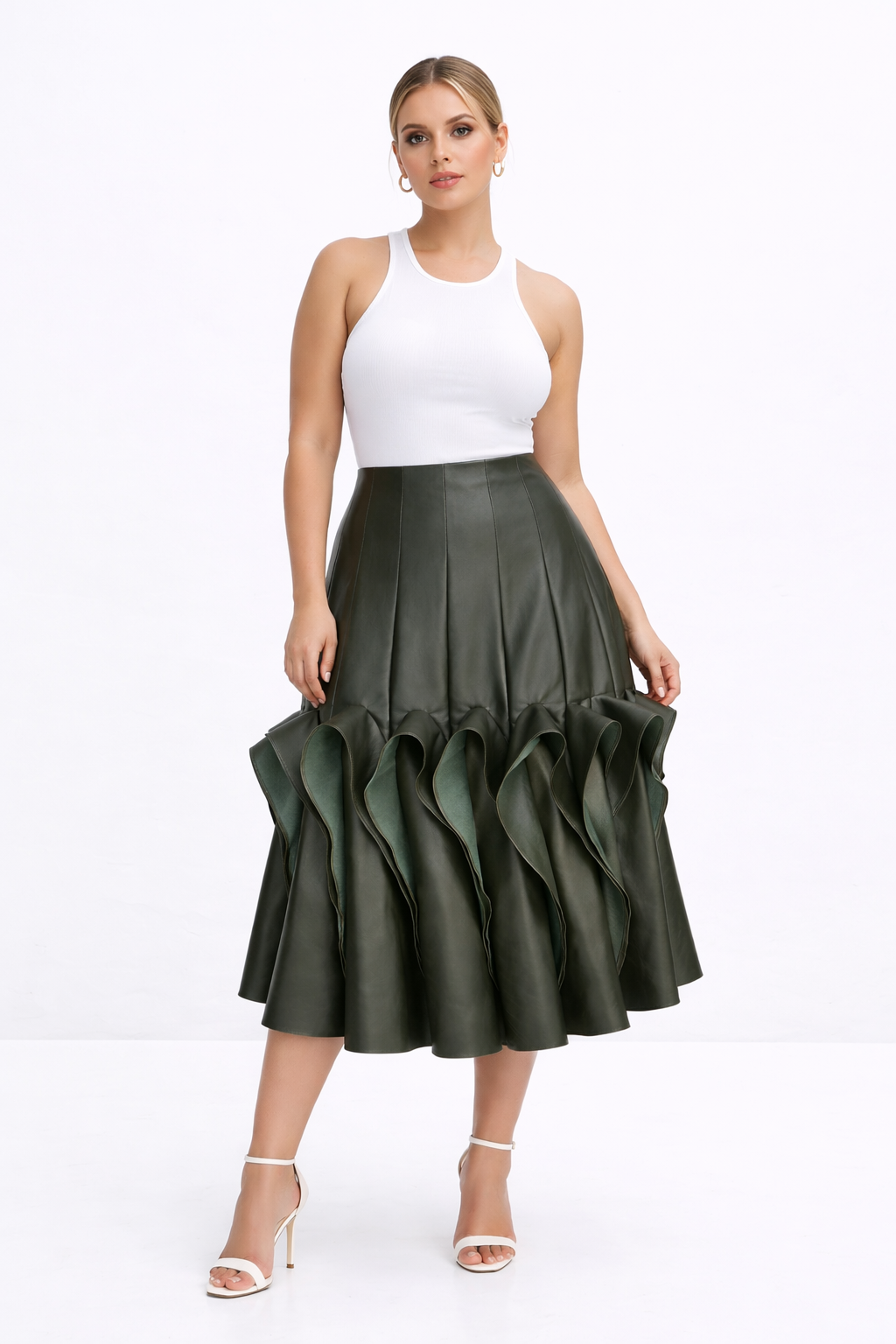 №1 Tea Deep Olive Skirt