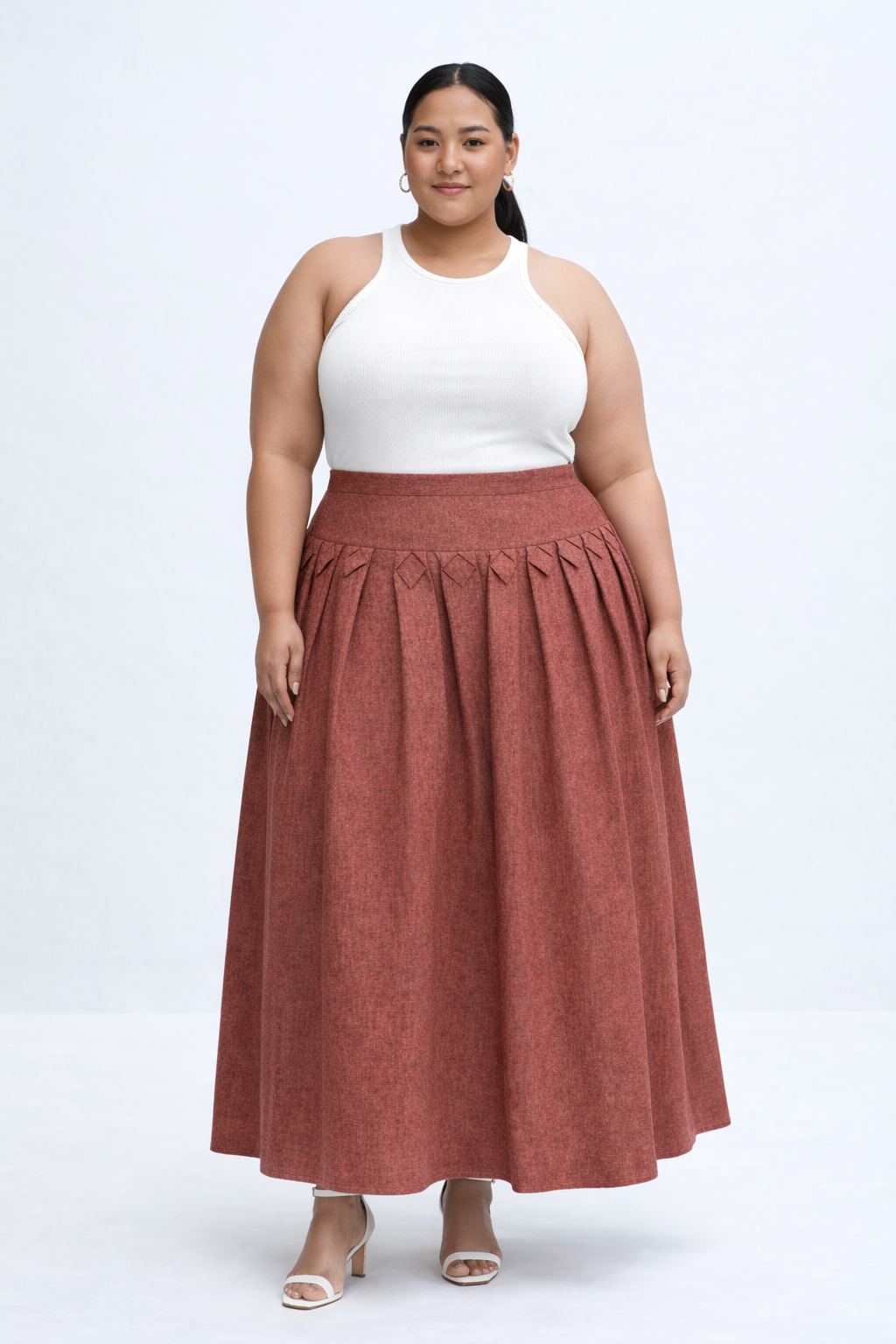 №8 Maxi Spiced Clay Skirt