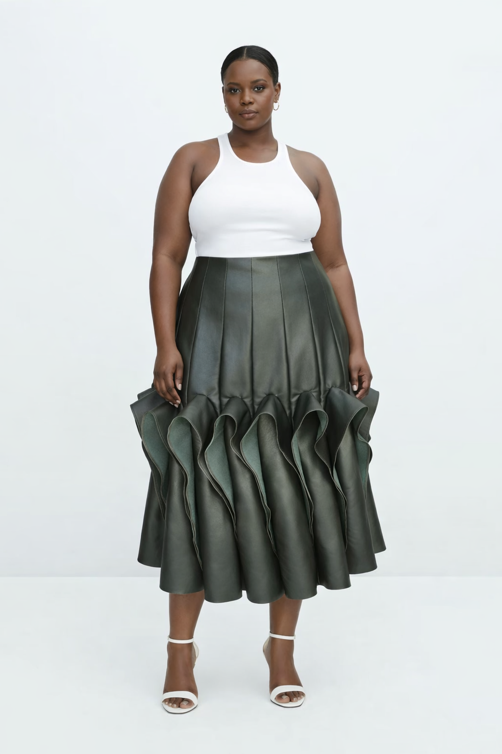 №1 Tea Deep Olive Skirt